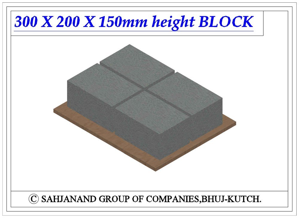 Solid Block 300 × 200 × 150 mm on pallet