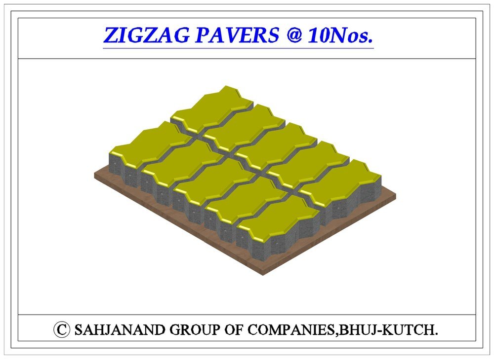 Zig-Zag Uni-Paver 225 × 112.5 × 80 mm on pallet
