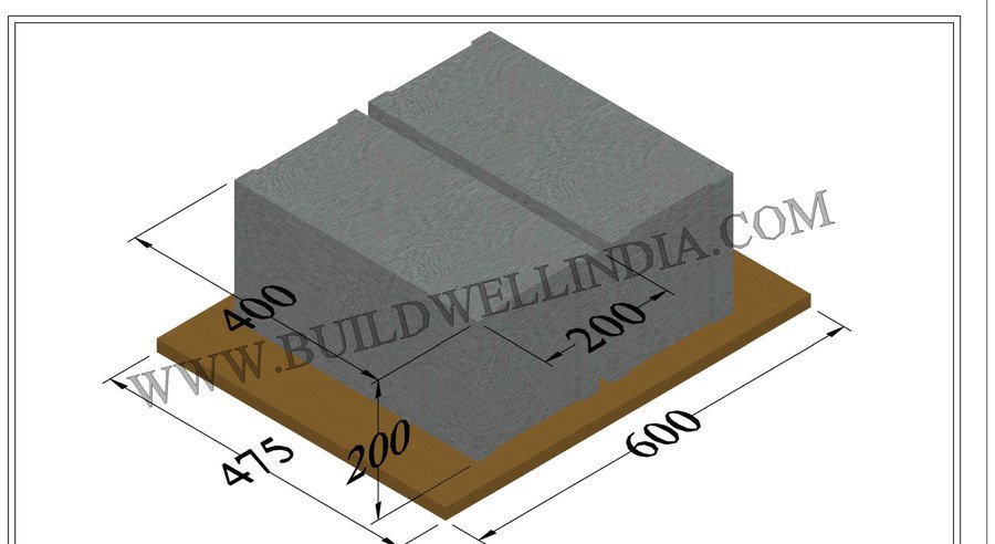 Solid Block 400 × 200 × 200 mm