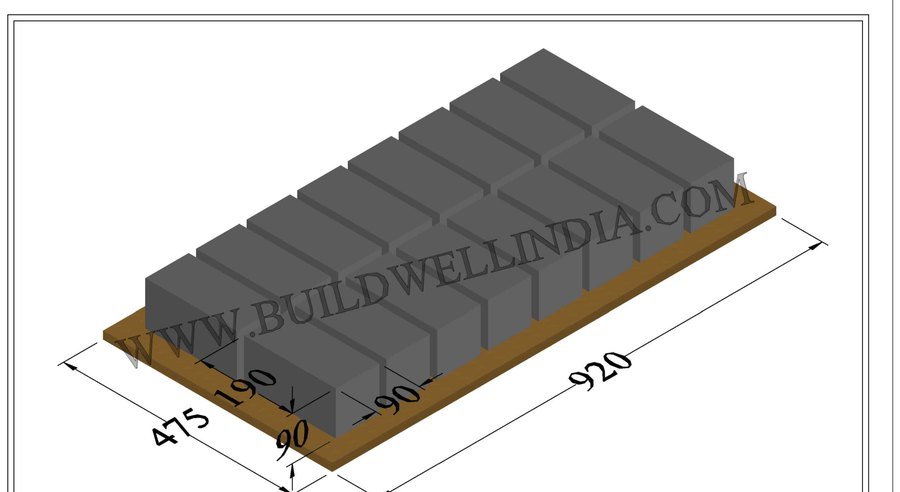 Fly Ash Brick 190 × 90 × 90 mm on pallet